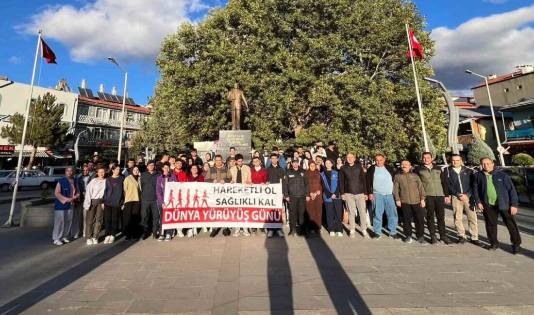 Bozkır’da Dünya Yürüyüş Günüvesi Sağlık Bilincini Artırmak İçin Yürüyüş Düzenlendi Konya'nın Bozkır ilçesinde, Bozkır Kaymakamlığı ve Toplum Sağlığı Merkezi'nin düzenlediği