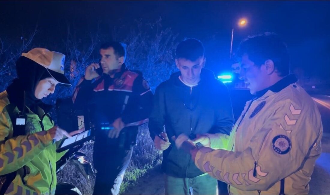 Tekirdağ Çorlu'da motosikletli polis tarafından durdurulmak istenen T.Y.Ö., durmayarak kaçmaya