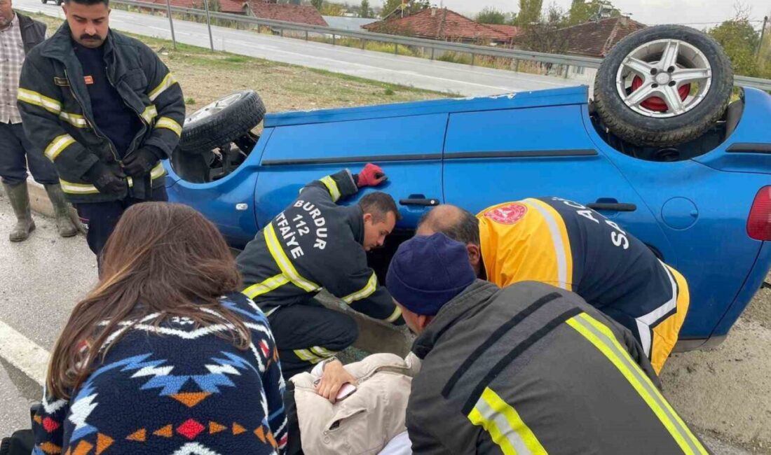 Burdur’da Kontrolü Kaybeden Araç Devrildi, Sürücü İtfaiye Ekipleri Tarafından Kurtarıldı Burdur-Fethiye kara yolunda E.K. yönetimindeki otomobil, direksiyon hakimiyetinin kaybedilmesi sonucu