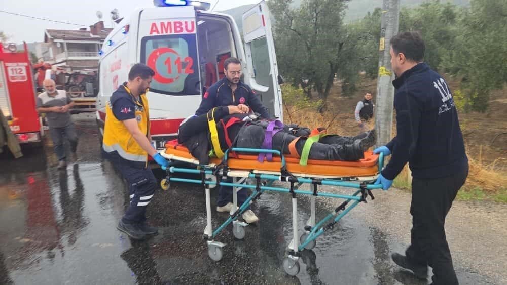 Bursa'nın Orhangazi ilçesinde, 17.00 sıralarında meydana gelen trafik kazasında, Ertuğrul