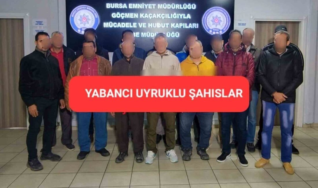 Bursa'nın İnegöl ilçesinde düzenlenen operasyonda, düzensiz göçmen barındıran 33 yabancı