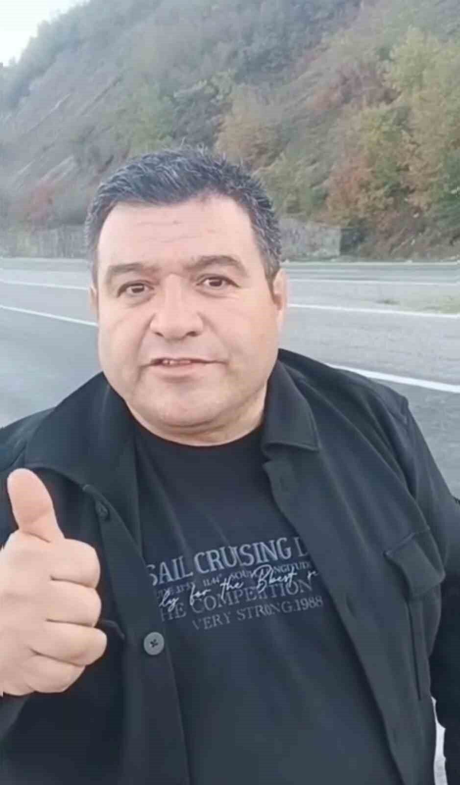 Bartın'da otobüs şoförü Murat Coşkun, sosyal medya üzerinden yolda yaşadığı