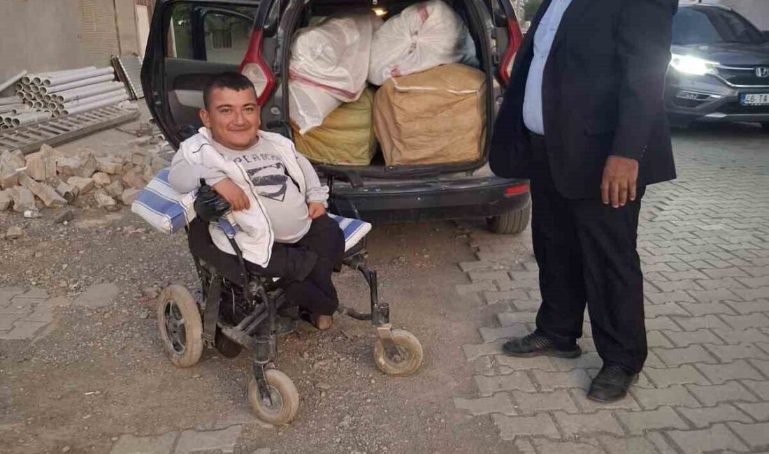 Kahramanmaraş'ta cam kemik hastası Selahattin Orçan, Filistin için düzenlenen yardım