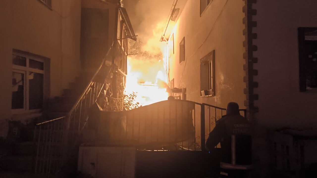 Çankırı'nın Çerkeş ilçesi Ulusu Mahallesi'nde meydana gelen yangında, Rasim K.,