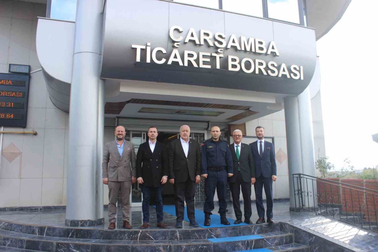 Çarşamba İlçe Jandarma Komutanı Üsteğmen Coşkun Kurt, Ticaret Borsası Başkanı