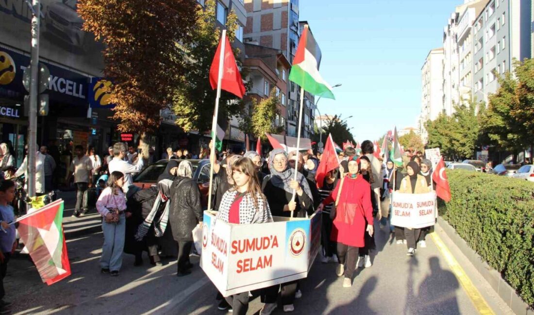 Çorum’da yüzlerce vatandaş, Gazze'deki soykırıma karşı bir yürüyüş düzenledi. Çorum