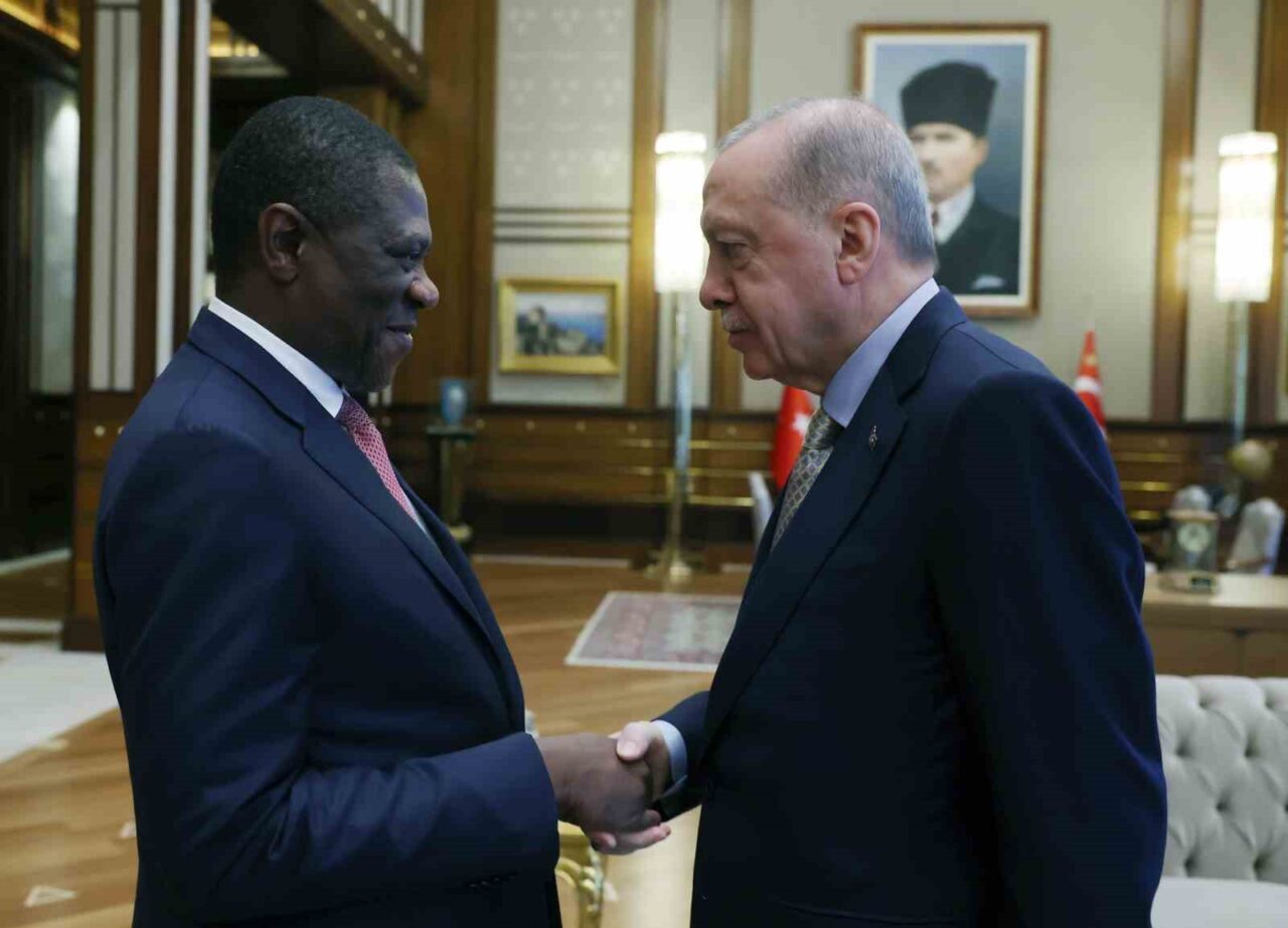 Cumhurbaşkanı Recep Tayyip Erdoğan, Cumhurbaşkanlığı Külliyesi'nde Güney Afrika Cumhuriyeti Cumhurbaşkanı