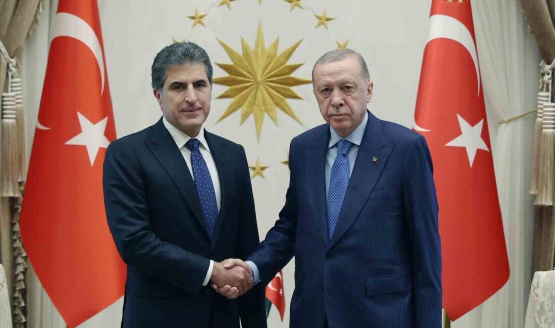 Cumhurbaşkanı Erdoğan, Irak Kürt Bölgesel Yönetimi Başkanı Barzani ile bir araya geldi. Cumhurbaşkanı Recep Tayyip Erdoğan, Irak Kürt Bölgesel Yönetimi Başkanı Mesut