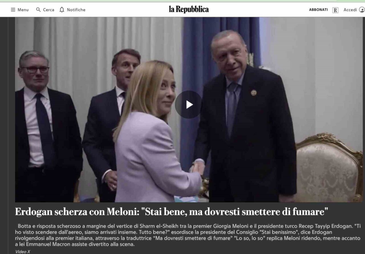 Cumhurbaşkanı Recep Tayyip Erdoğan, Mısır'daki Barış Zirvesi'nde İtalya Başbakanı Giorgia