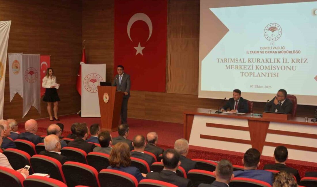 Denizli’de Tarımsal Kuraklık Kriz Merkezi Toplantısı Yapıldı Tarımsal Kuraklık İl Kriz Merkezi toplantısı, Denizli'de Vali Yardımcısı Abdullah
