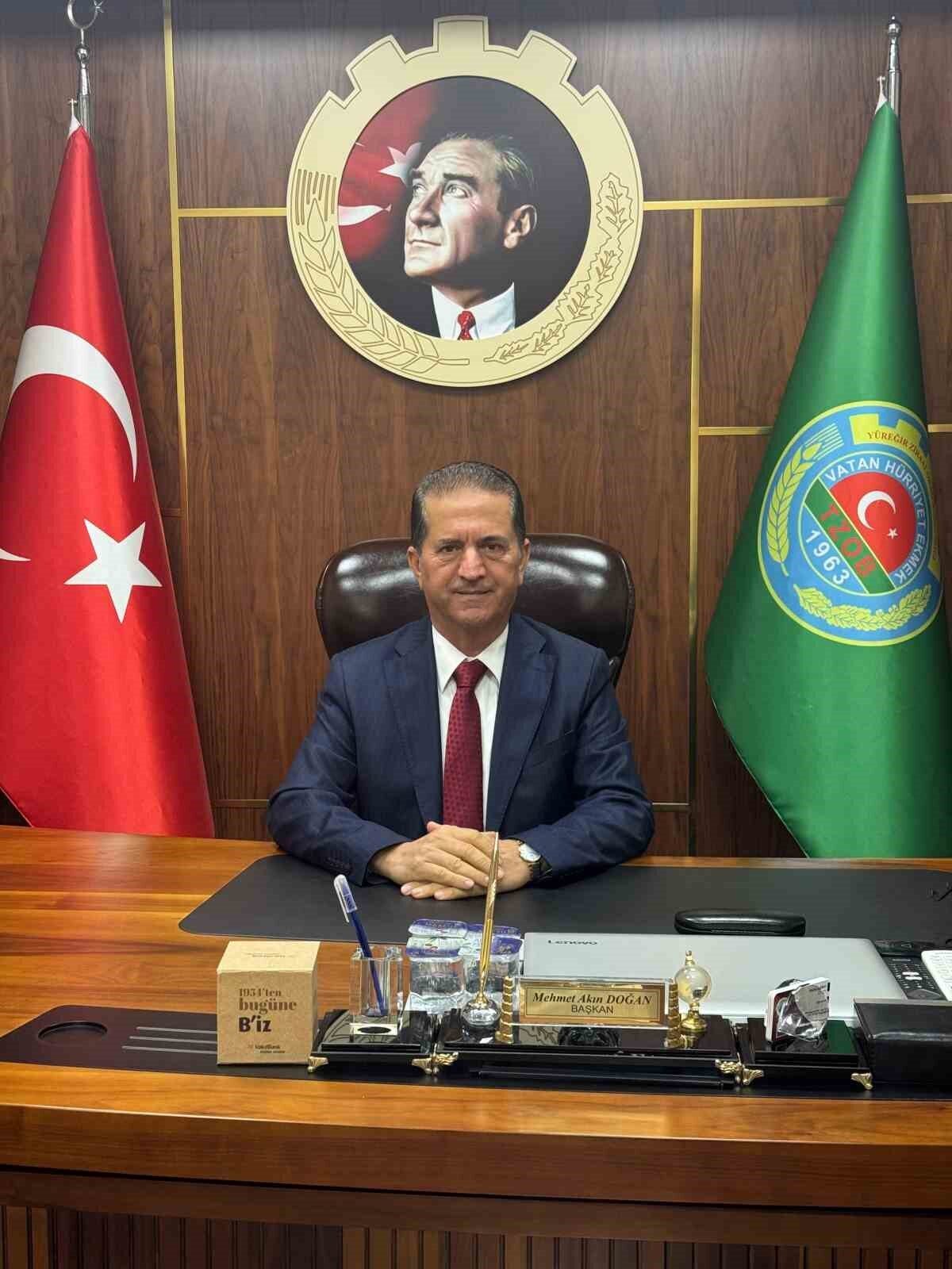Adana Yüreğir Ziraat Odası Başkanı Mehmet Akın Doğan, 2024'te tarım