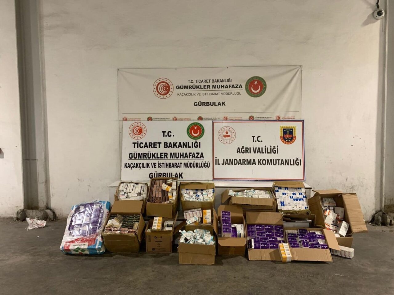 Ağrı'nın Doğubayazıt ilçesindeki Gürbulak Sınır Kapısı'ndaki denetimlerde, bir tırda 3