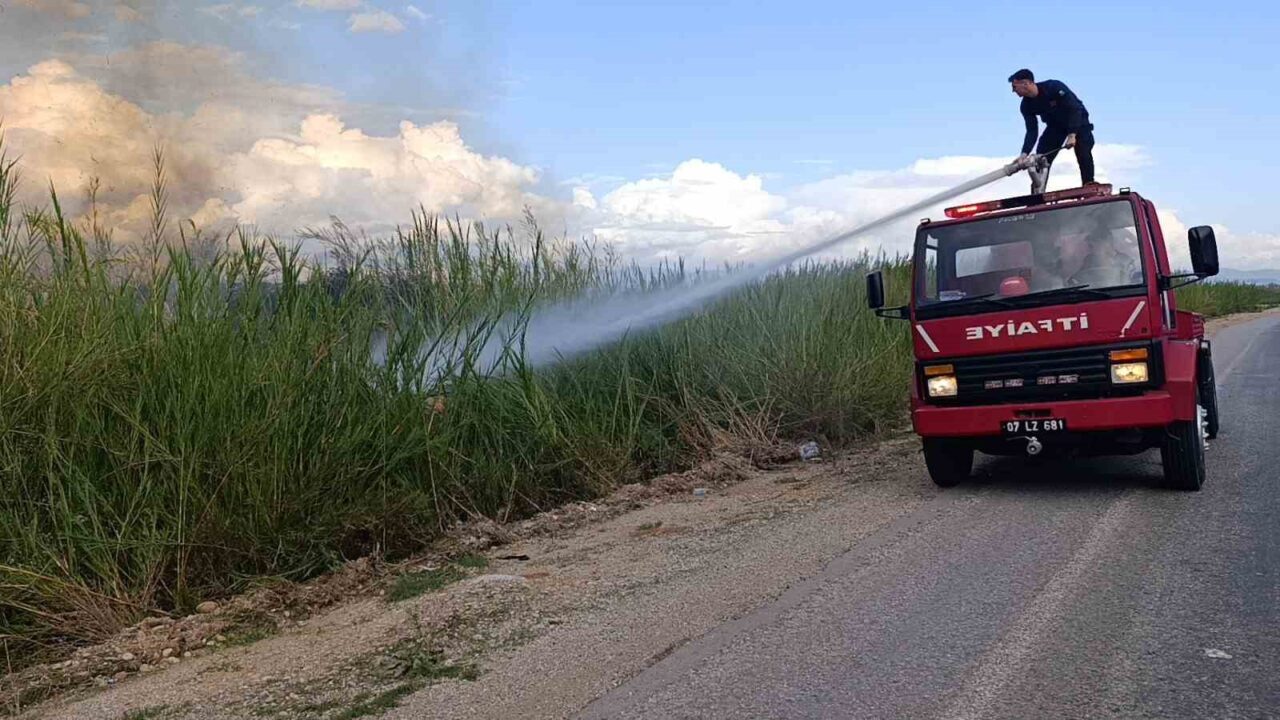 Antalya'nın Manavgat ilçesinde, çöp dökme yasağına rağmen atıkların bırakıldığı alanda