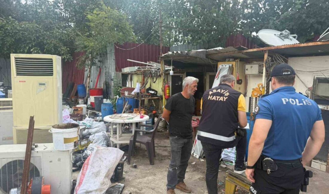 Hatay'ın Dörtyol ilçesinde yapılan denetimlerde 8 hurdacı iş yeri kontrol