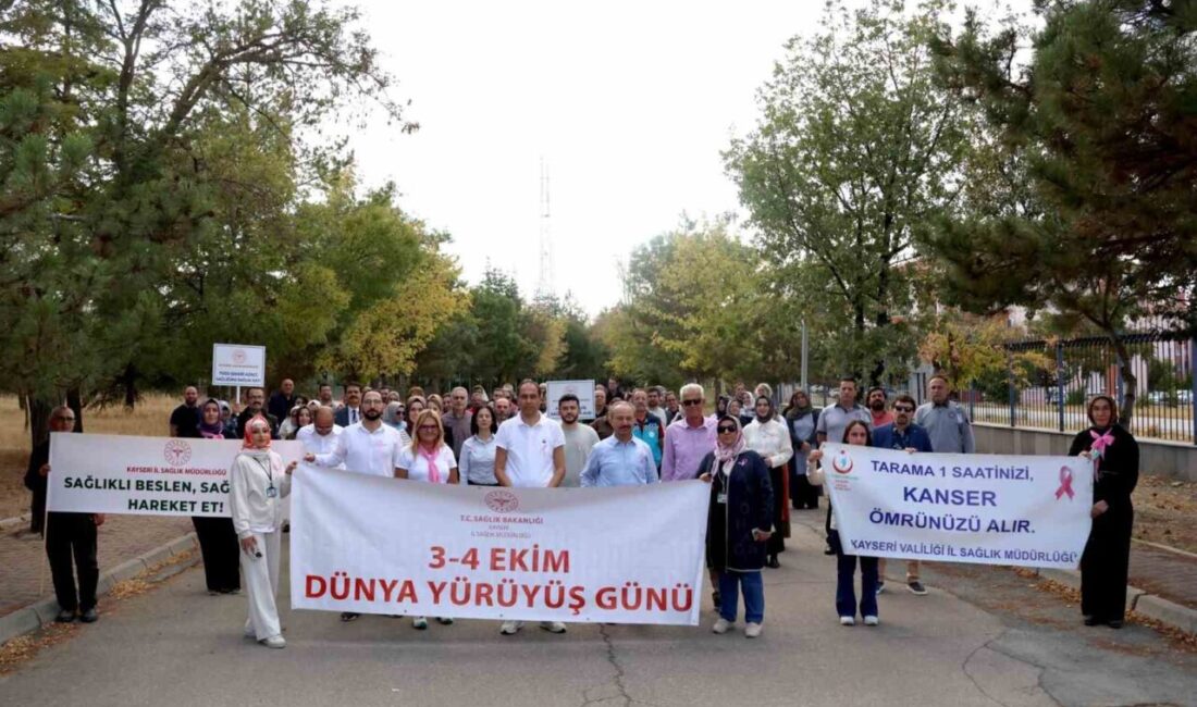 Kayseri'de 3-4 Ekim Dünya Yürüyüş Günü etkinliği düzenlendi. İl Sağlık