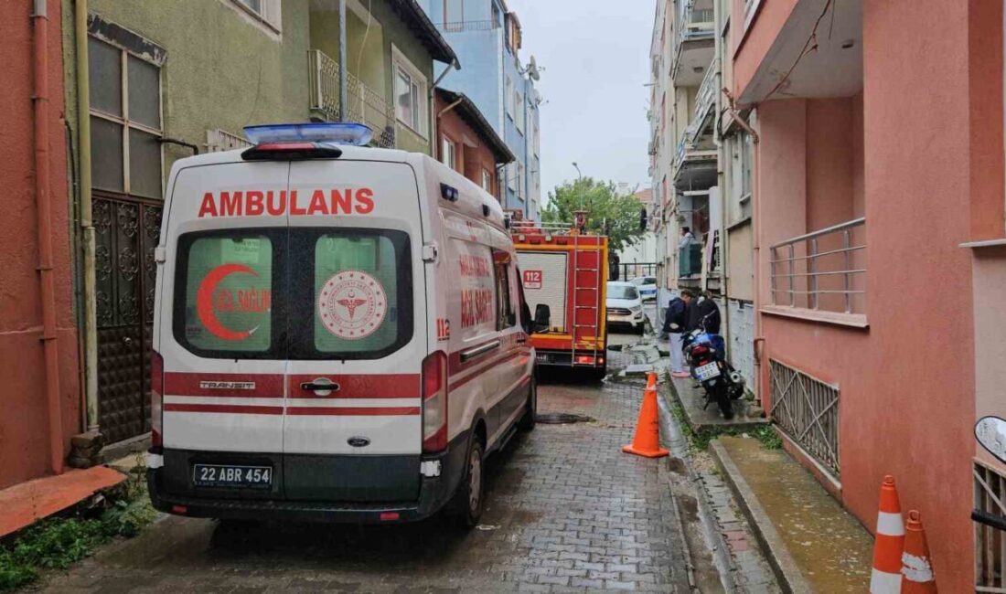Edirne'de bir apartmanda bacada çıkan yangın, ev sahibinin evde olmaması