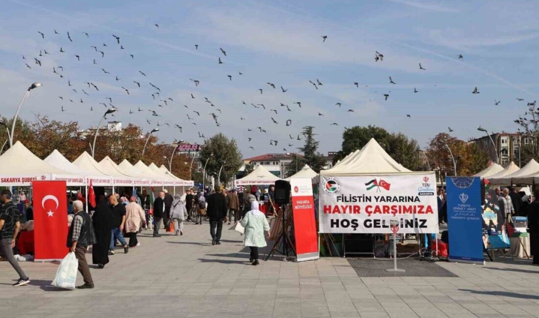 Sakarya’da Filistin Halkına Yardım Amacıyla Hayır Çarşısı Kuruldu Sakarya'da 'Filistin Yararına Hayır Çarşısı' etkinliği düzenlendi. Türkiye Diyanet Vakfı