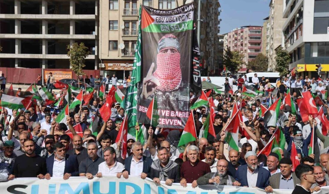 Elazığ'da El-Aksa Platformu öncülüğünde düzenlenen Gazze Kararlılık Yürüyüşü ve Aksa