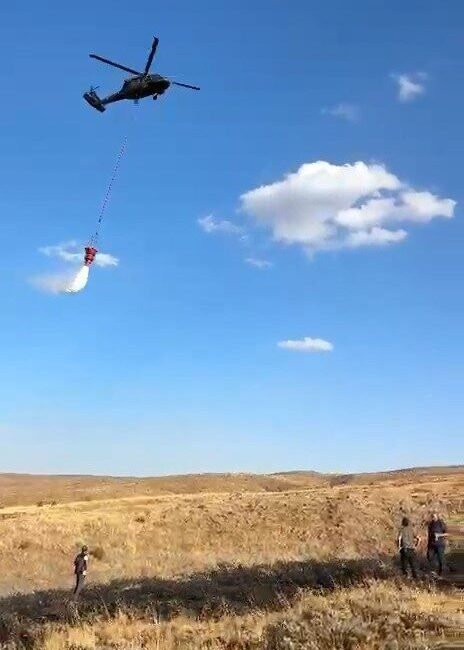 Elazığ'ın Karakoçan ilçesinde Kavalcık köyü civarında çıkan ikinci kırsal yangın,