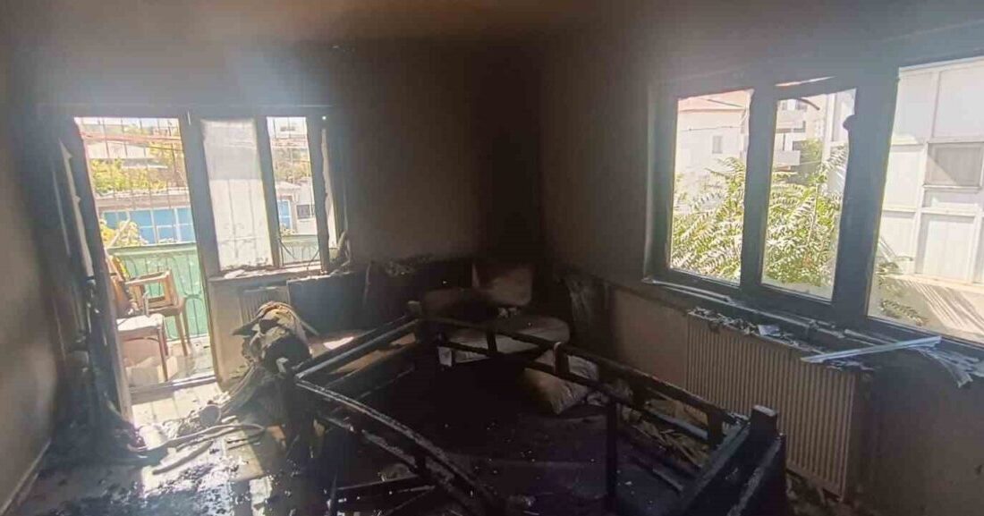 Kahramanmaraş'ın Elbistan İlçesi Kümbet Mahallesi'nde bulunan bir müstakil evde çıkan