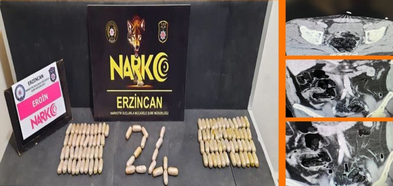 Erzincan'da gerçekleştirilen narkotik operasyonda, A.K. ve A.J.M. isimli iki şüpheli,