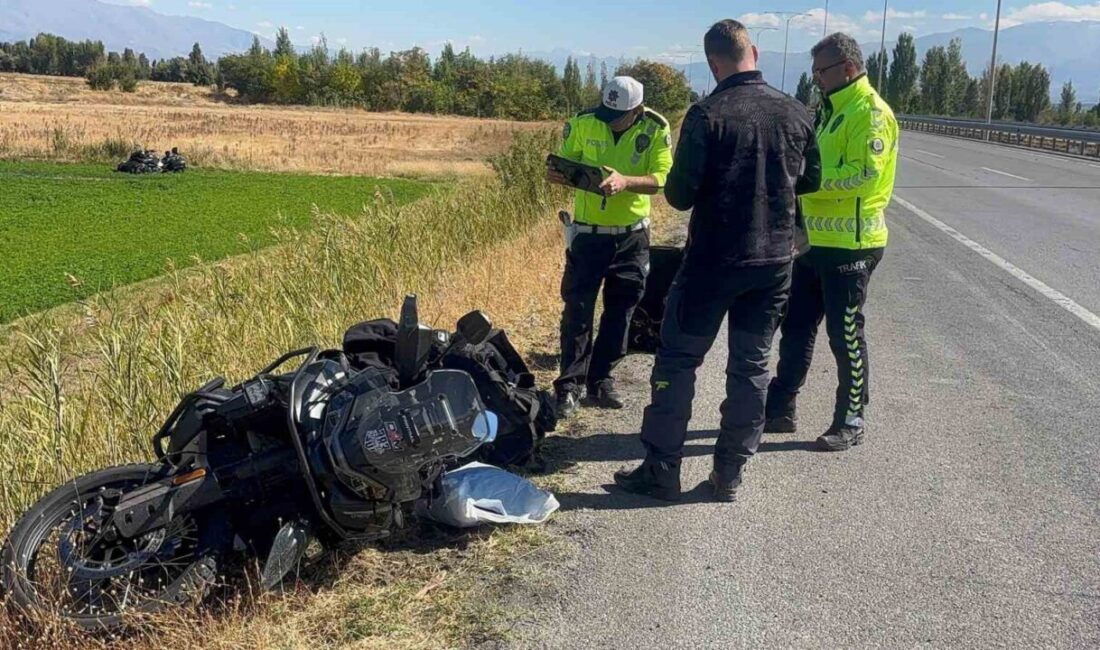 Rus motosiklet sürücüsü Ahtoh ??????b?? (40), Erzincan'da geçirdiği kaza sonucu