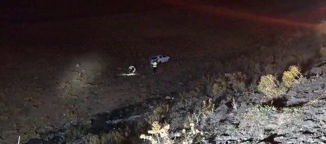 Erzurum’da uçuruma düşen otomobilde bir kadın yaralandı