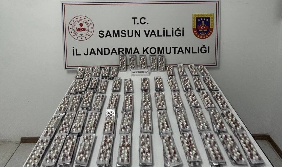 Samsun’un Tekkeköy ilçesinde jandarma, V.Ö. (24) isimli kişinin evinde yaptığı