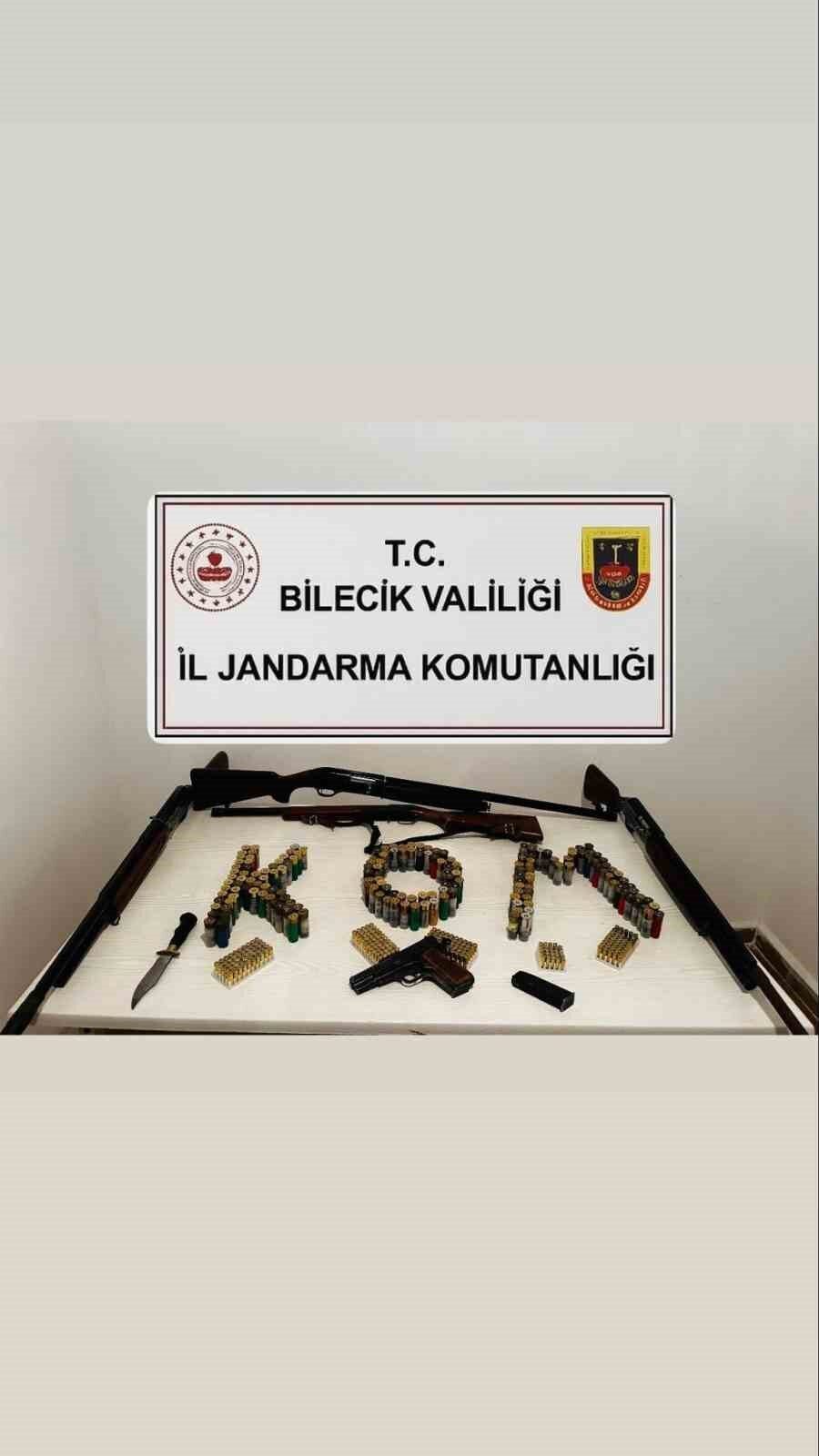 Bilecik'te jandarma, kaçakçılıkla mücadele kapsamında yaptığı operasyonda H.U., A.K. ve
