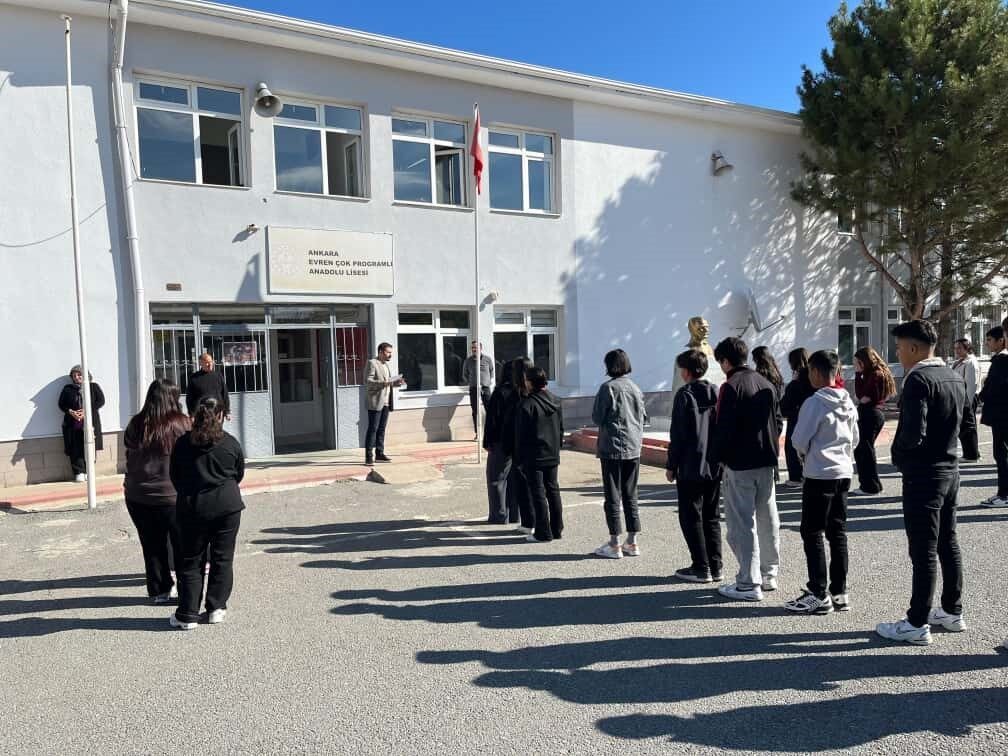 Ankara'nın Evren ilçesindeki okullarda, 13 Ekim Dünya Afet Risklerinin Azaltılması