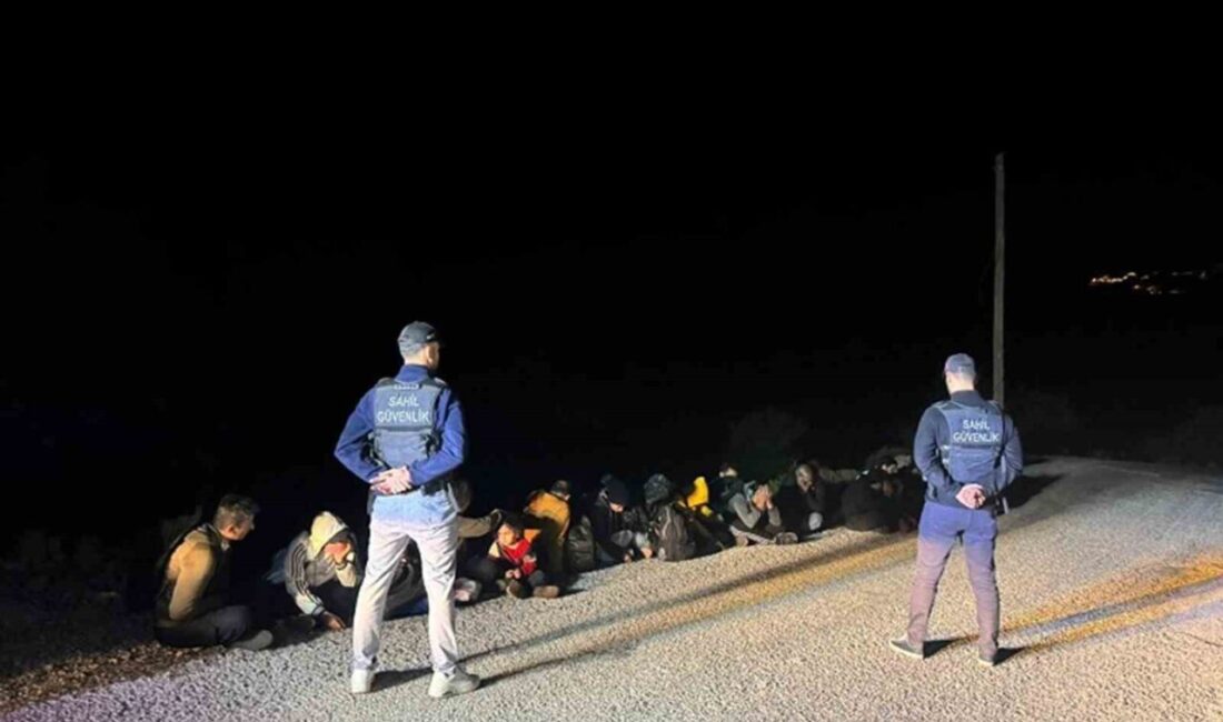 Muğla'nın Fethiye ilçesinde, Yediburunlar mevkiinde 31 düzensiz göçmen ile 2