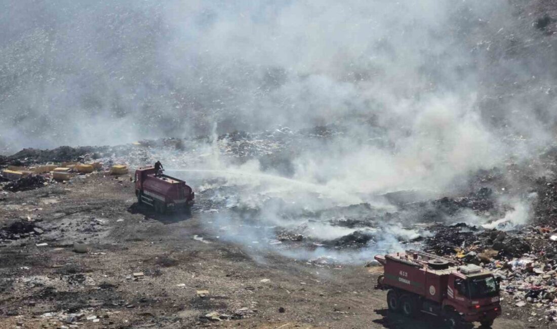 GAZİANTEP(İHA) – İslahiye ilçesindeki eski çöp alanında çıkan yangın, itfaiye