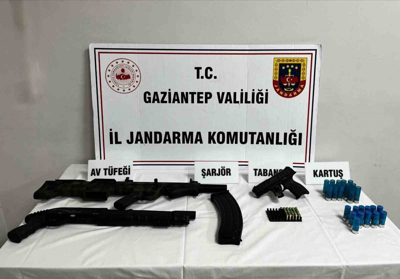 Gaziantep'te jandarma, son bir ayda silah kaçakçılığına yönelik düzenlediği operasyonlarda