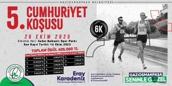 Cumhuriyetin 102. yılı Gaziosmanpaşa'da 26 Ekim 2025'te kutlanacak. 5. Cumhuriyet