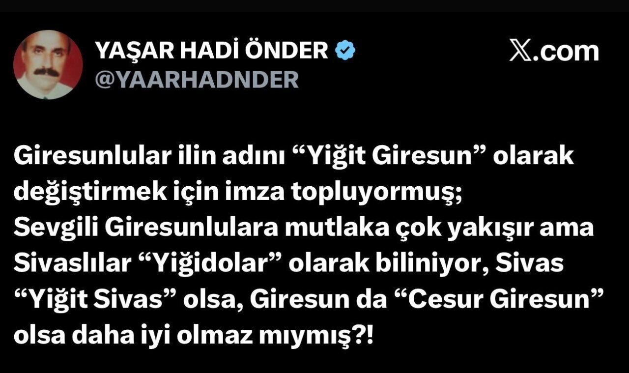 Giresun'un "Yiğit" unvanını alması için başlatılan imza kampanyası 100 bini