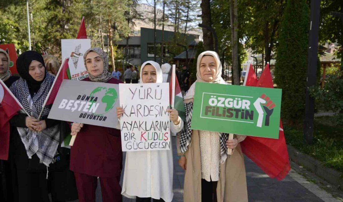 Gümüşhane'de "Gazze İçin Sessiz Çığlık" yürüyüşü, AK Parti Kadın Kolları