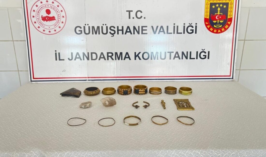 Gümüşhane'nin Kelkit ilçesinde jandarma, M.A. isimli kişinin evinde tarihi eser