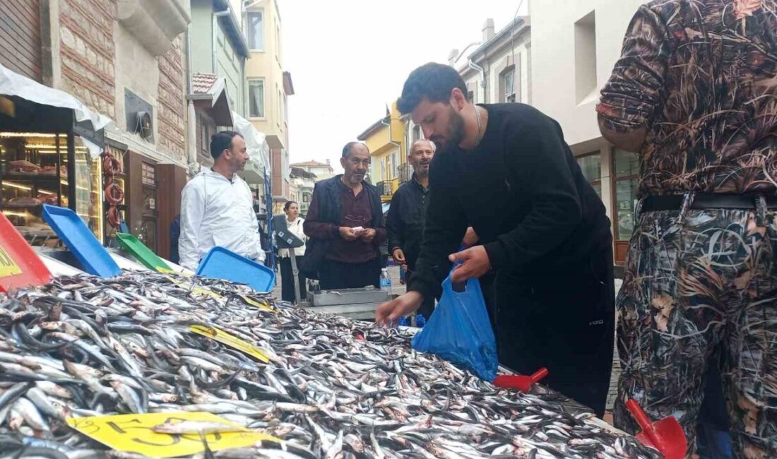 Karadeniz Hamsisi Bir Anda Yarı Fiyatına Düşerek Vatandaşların İlgisini Çekti Edirne'de hamsinin kilosu 50 liraya gerileyince, vatandaşlar yoğun ilgi gösterdi.
