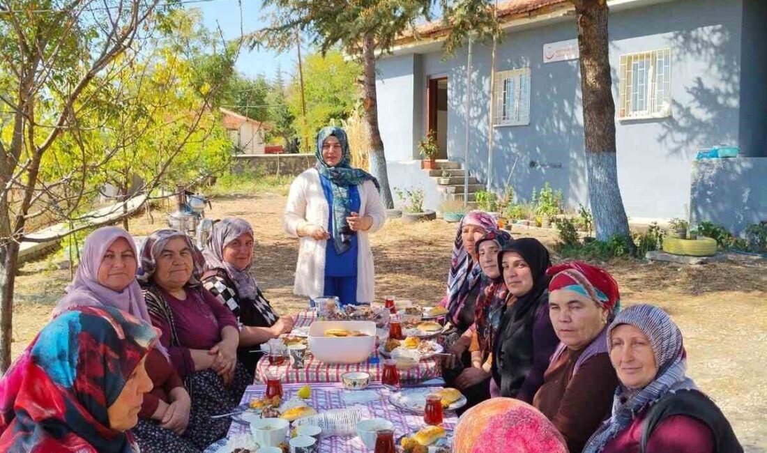 Amasya’nın Çavuş köyünde ebe Hatice Girgeç, sağlık evinde düzenlediği çay