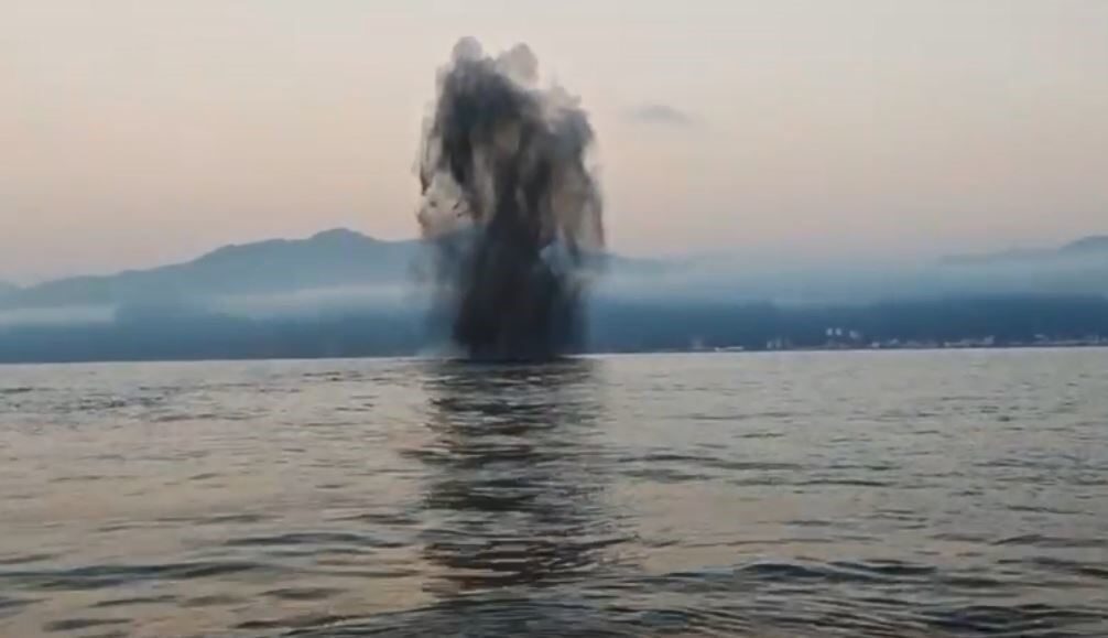 Artvin'in Hopa ilçesi açıklarında bulunan patlayıcı yüklü insansız deniz aracı,