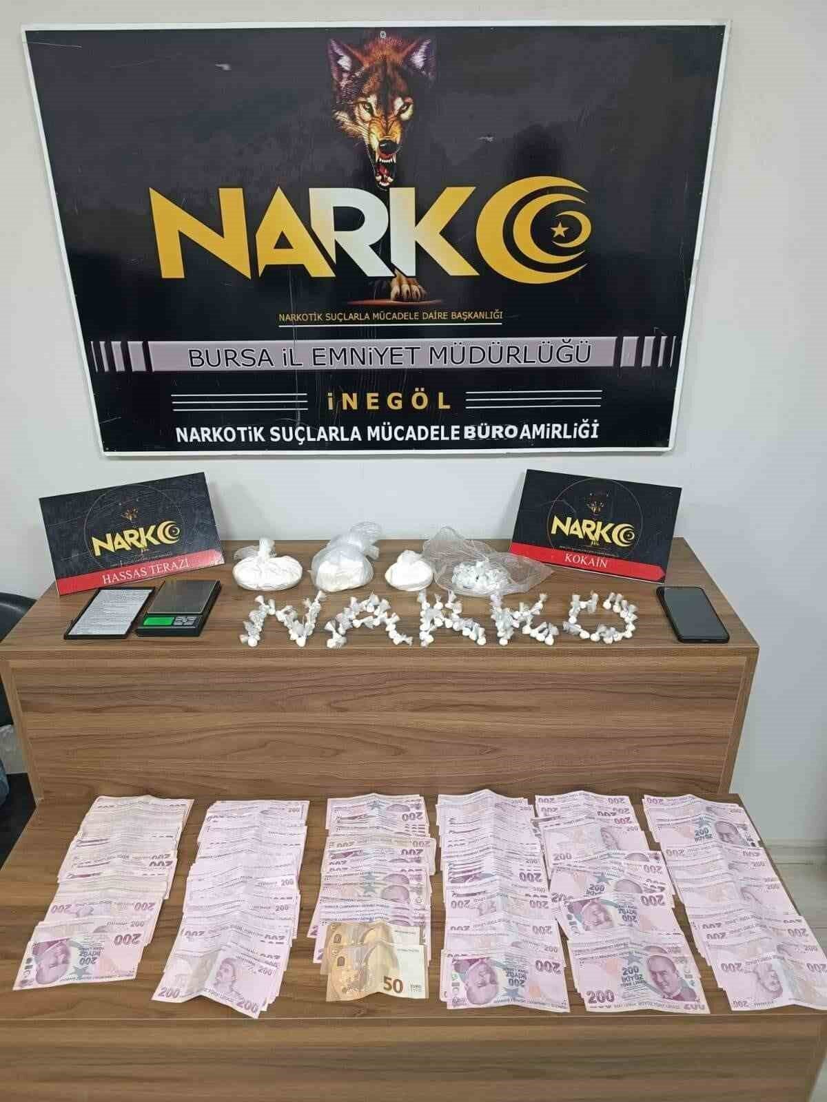 İnegöl'de narkotik ekipleri, uyuşturucu ticareti yaptığı belirlenen Birkan Y. isimli