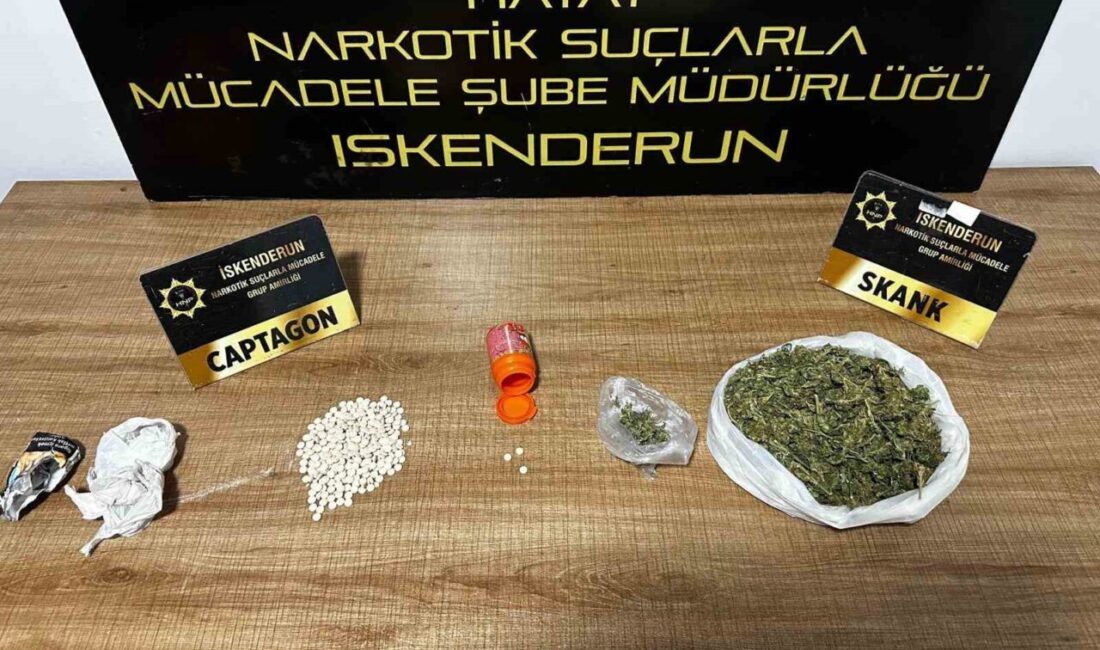 Hatay'ın İskenderun ilçesinde gerçekleştirilen uyuşturucu operasyonunda A.Y. ve M.O. adlı