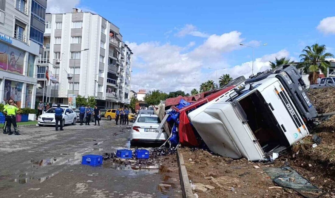 İzmir’in Torbalı ilçesinde V.Y. yönetimindeki tır, direksiyon hakimiyetini kaybederek park