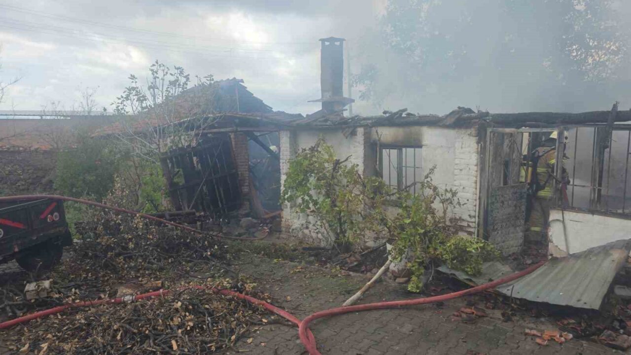 İzmir’in Bergama ilçesinde 91 yaşındaki Ayşe Köse’nin evi yangın sonucu