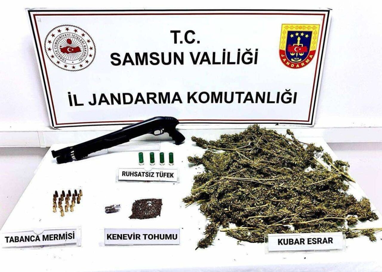 Samsun'un Çarşamba ilçesinde jandarma, uyuşturucu ticaretine yönelik düzenlenen operasyonda 2.5