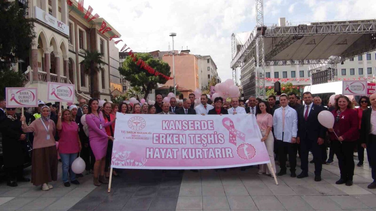 Manisa’da Kanserde Erken Teşhis İçin Farkındalık Yürüyüşü Düzenlendi