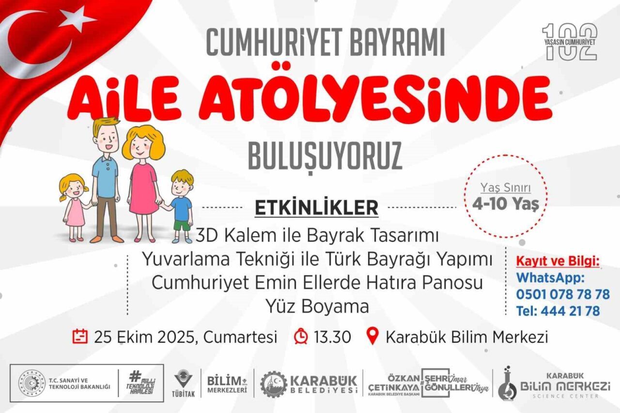 Karabük Belediyesi, Cumhuriyet'in 102. yılı için çocuklara yönelik Aile Atölyesi