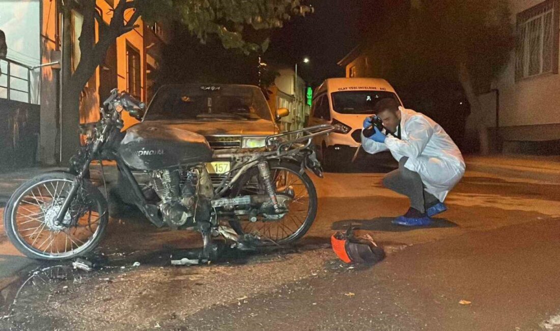 Karaman'da park halindeki motosikletin yanması üzerine yapılan incelemede, sahibi M.P.