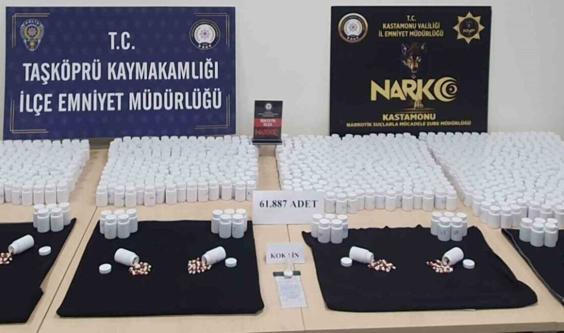 Kastamonu'nun Taşköprü ilçesinde düzenlenen bir operasyonda, 3 gram kokain ve