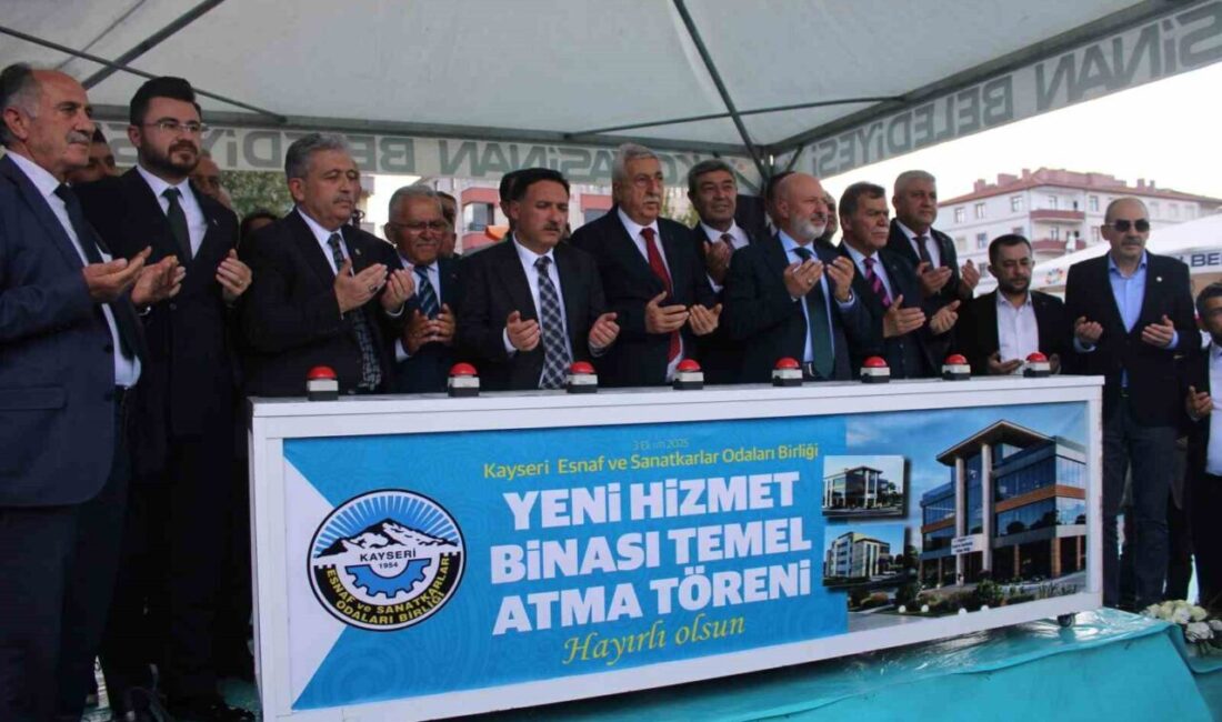 Kayseri Esnaf ve Sanatkarlar Odaları Birliği'nin yeni hizmet binasının temeli